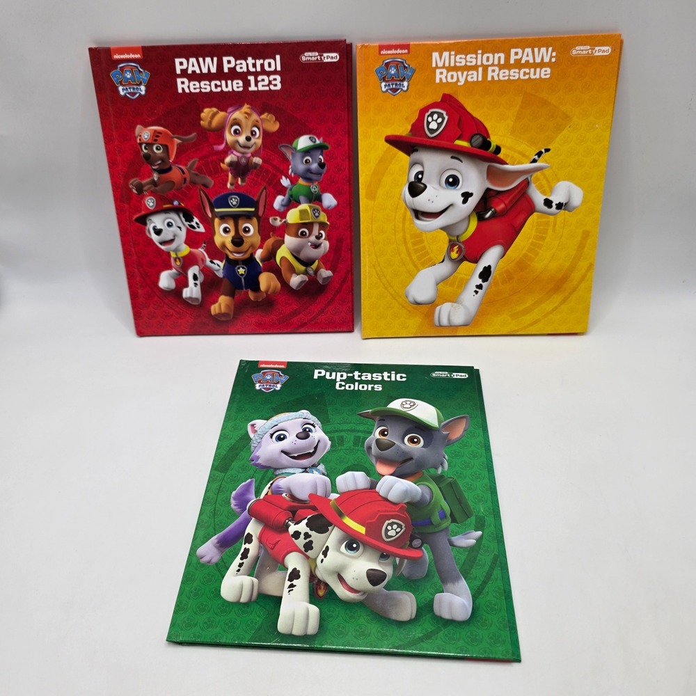 Nickelodeon PAW Patrol Smart Pad Books Rescue 123 Royal Rescue Pup-tastic Colors